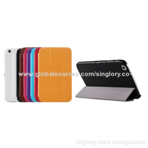 High-quality Heat Setting PU Cases for Samsung Galaxy Tab 4 8.0, OEM Colors and Materials Available